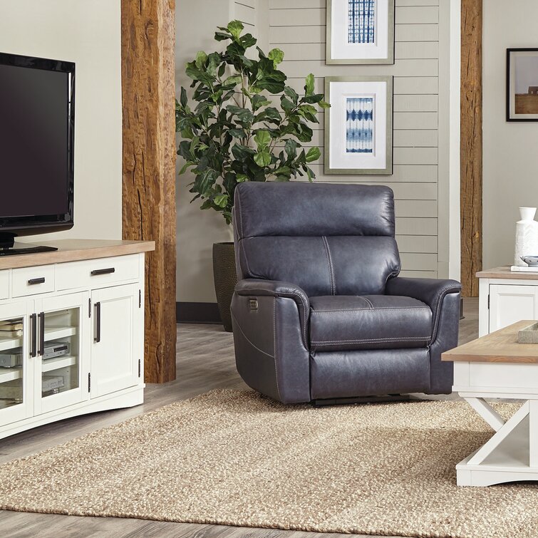 Hanish leather store power recliner